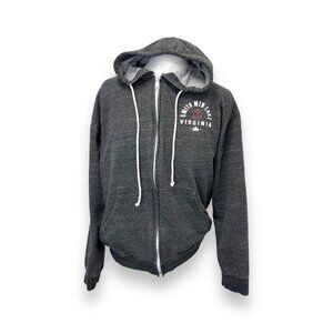 Prairie Mountain Unisex Smith Mountain Lake Virginia Gray Full Zip Hoodie Size L